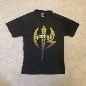 Vintage Hardy Boyz Graphic Shirt Black Sm Jeff Matt Hardy Boys Wrestling WWE WWF
